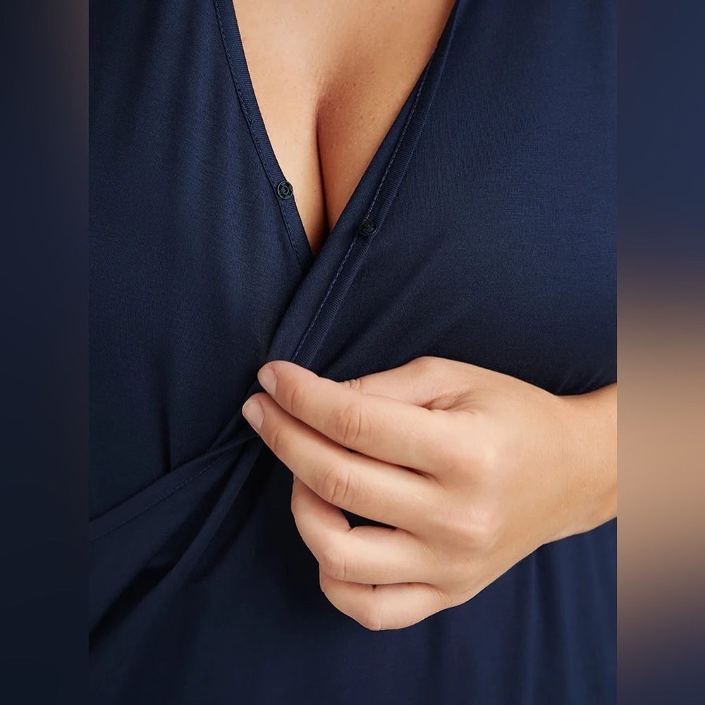 Bloomchic Solid Gathered Button Dolman Sleeve Wra… - image 4